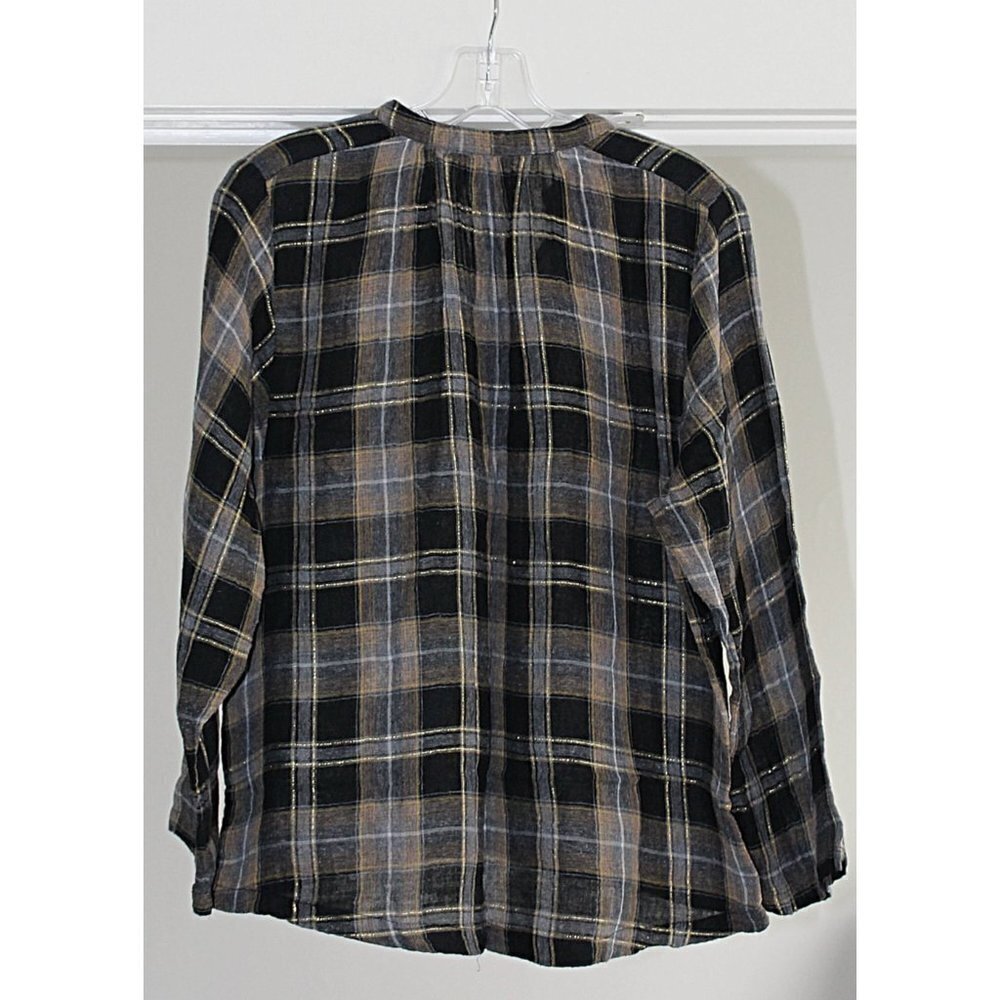 Apiece Apart - Agata Top - CP Shades Style Double Cotton Plaid w/Metallic, 4 - Picture 8 of 10